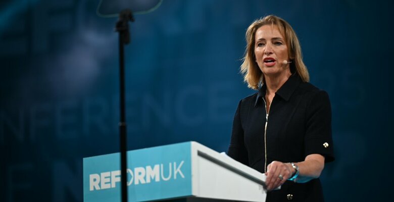 Сара Почин на конференции партии Reform UK в Бирмингеме. Фото: x.com/SarahForRuncorn