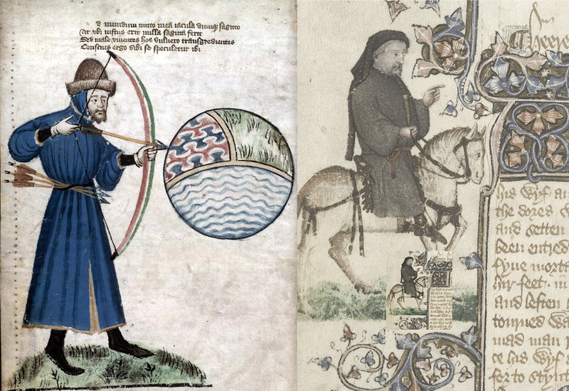 Джон Гауэр и  Джефри Чосер. Изображение: wikipedia.org