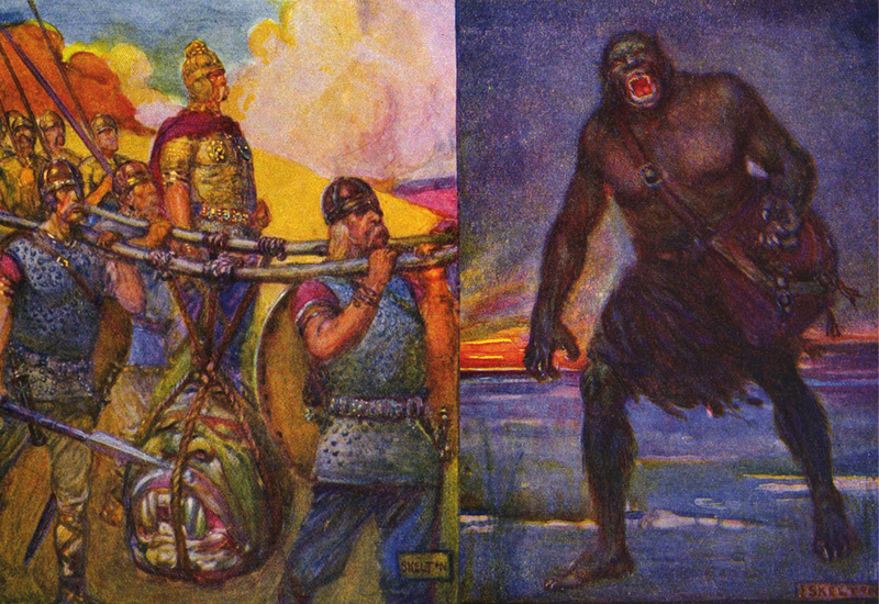 Джозеф Ратклифф Скелтон. Иллюстрации к «Беофульфу». Фото: commons.wikimedia.org